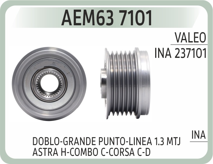 AEM63 7101 ALTERNATOR KASNAK DOBLO-GRANDE PUNTO-LINEA 1.3 MTJ
